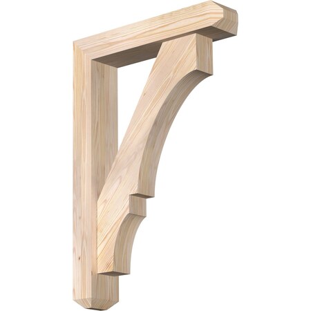 Ekena Millwork Balboa Craftsman Smooth Bracket w/ Offset Brace, Douglas Fir, 5 1/2"W x 26"D x 38"H BKT0604X26X38BOA04SDF